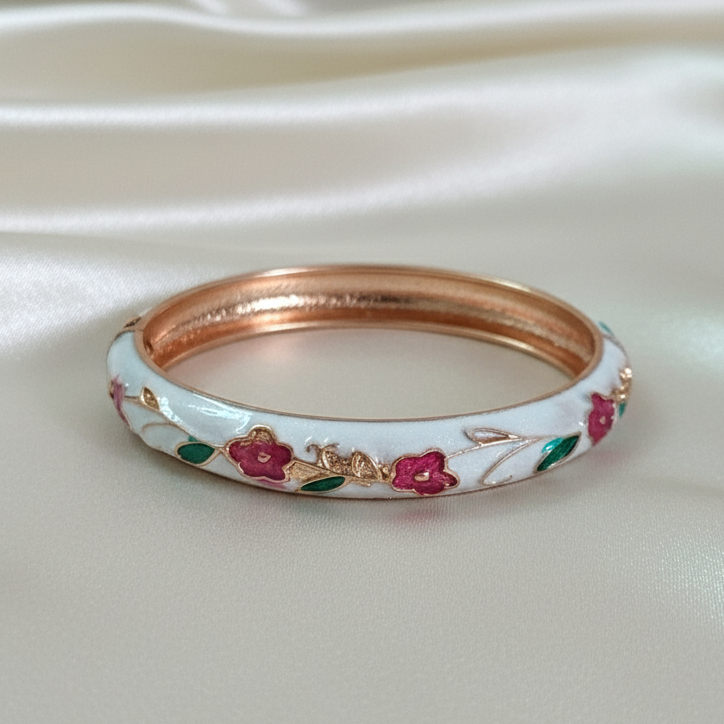 Thin Openable Enamel Bangle
