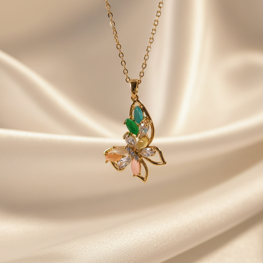 Butterfly Bloom Anti Tarnish Necklace