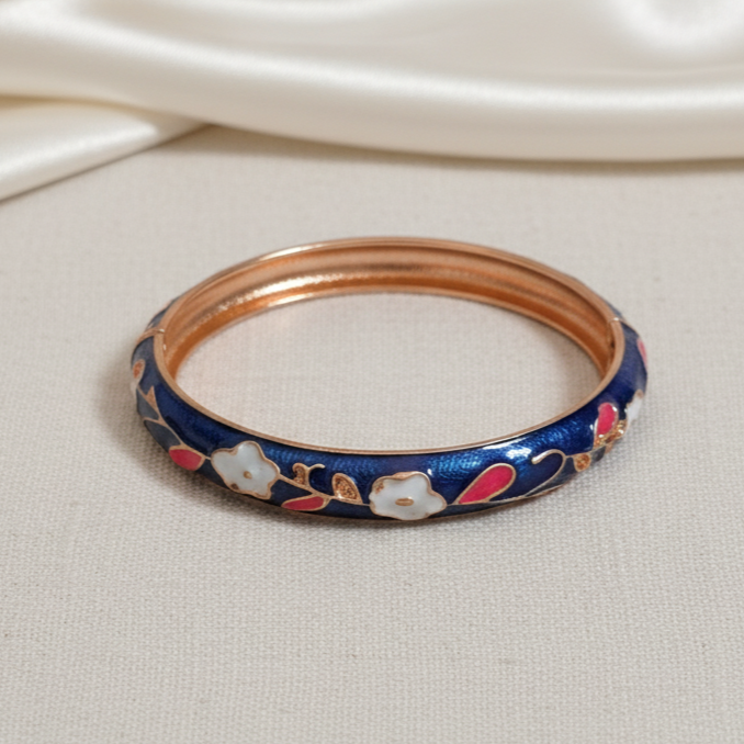 Thin Openable Enamel Bangle