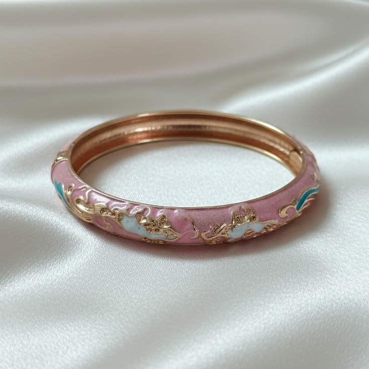 Thin Openable Enamel Bangle
