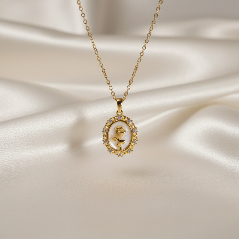 Statement Rose necklace