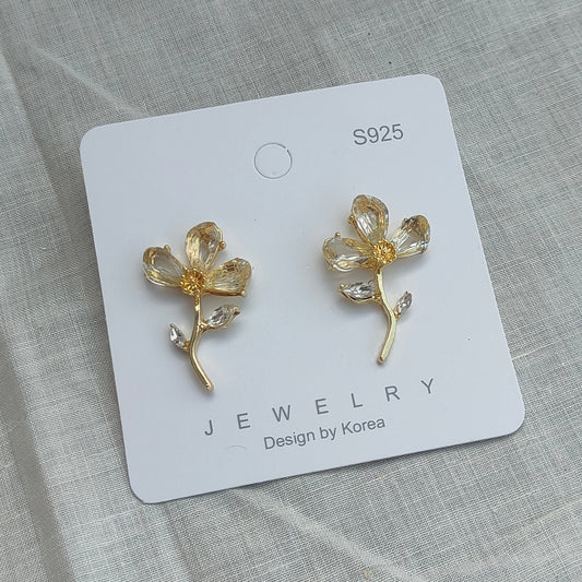 Crystal Bloom Flower Earrings