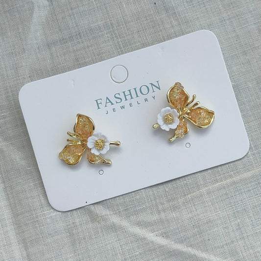 Butterfly Floral Stud Earring