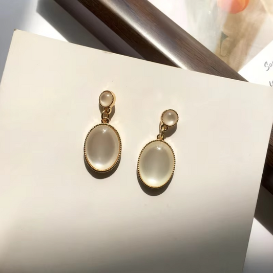 Opal Oval Earring