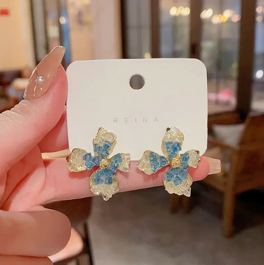 Crystal Flower Earrings
