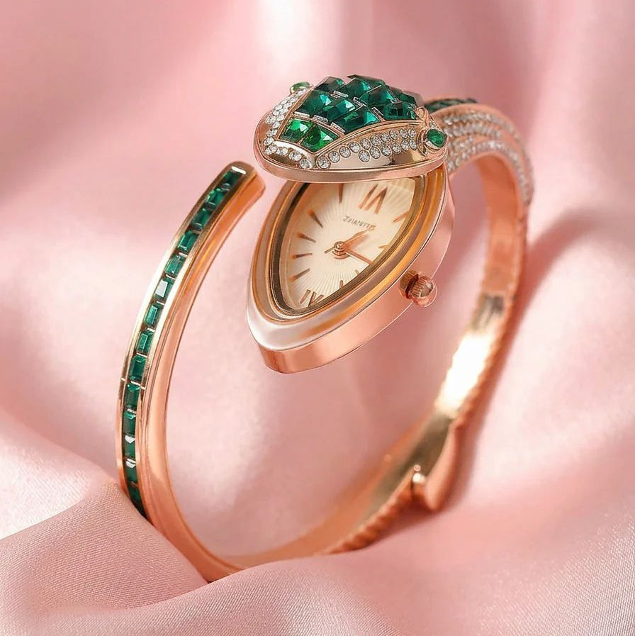 Green Snake Watch Bracelet