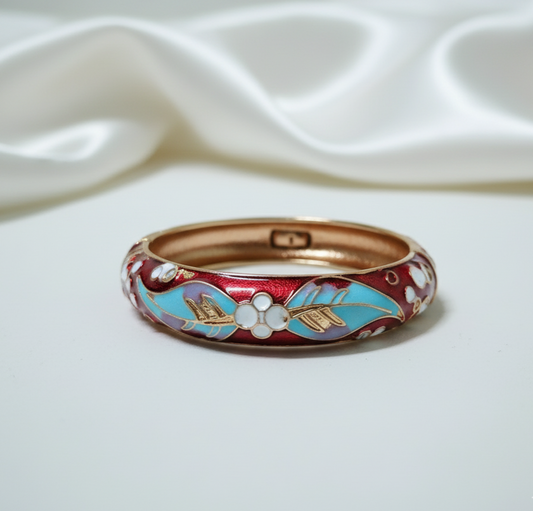 Broad Openable Enamel Bangle