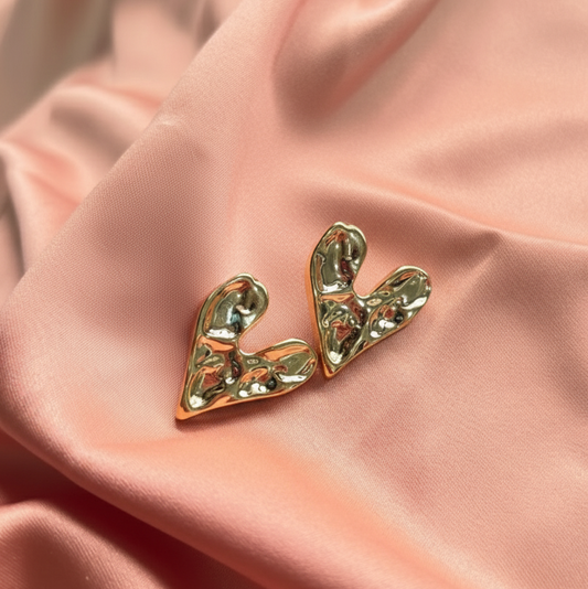 Heart Shape Golden Earring