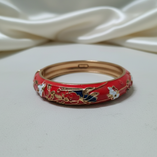 Broad Openable Enamel Bangle