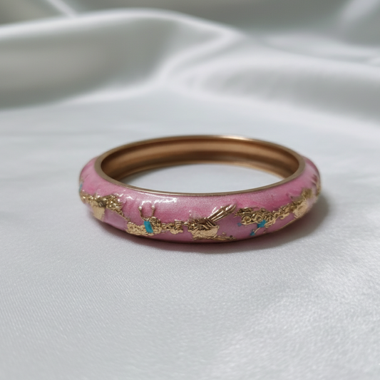 Broad Openable Enamel Bangle