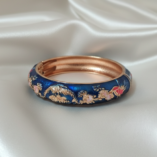Broad Openable Enamel Bangle