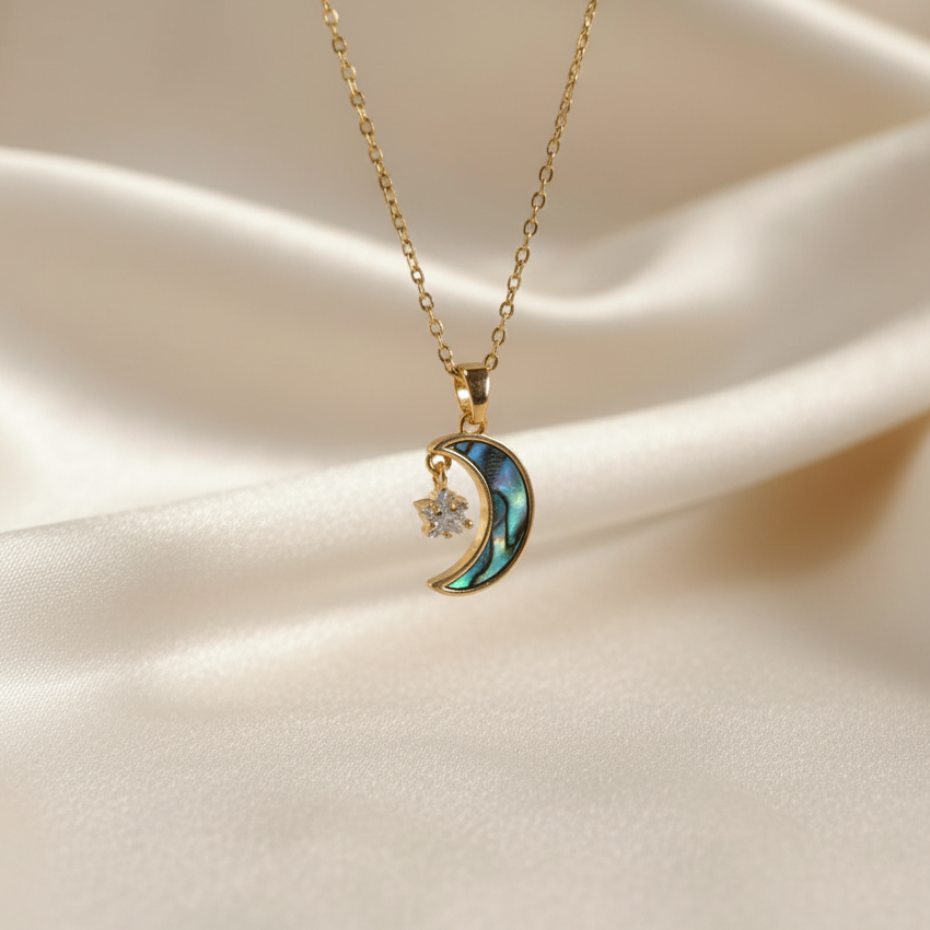 Moon Star Pendant Necklace