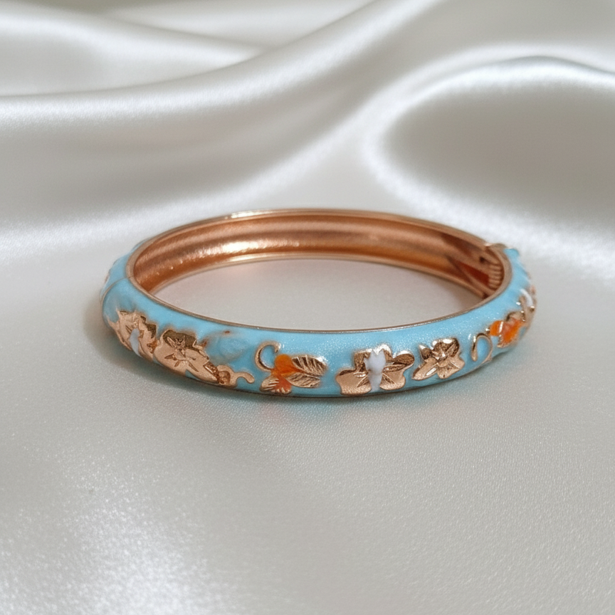 Thin Openable Enamel Bangle