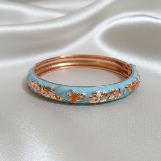 Thin Openable Enamel Bangle