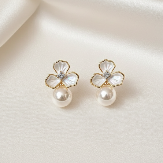 Flower Bow Stud Earring