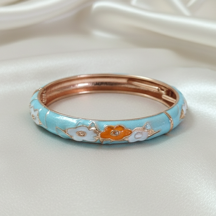 Thin Openable Enamel Bangle