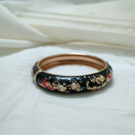 Broad Openable Enamel Bangle