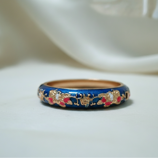 Broad Openable Enamel Bangle