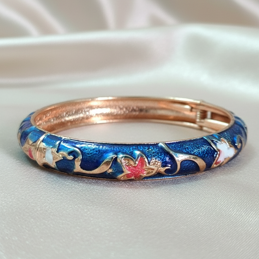 Thin Openable Enamel Bangle