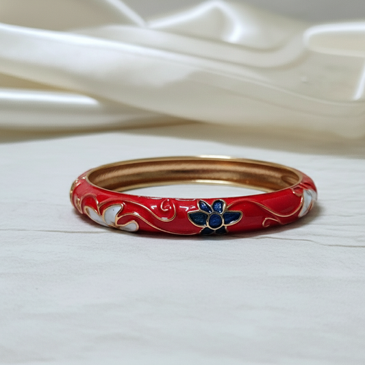 Thin Openable Enamel Bangle