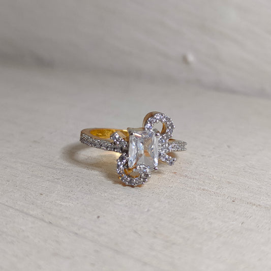 Emerald-Cut Center Stone Ring