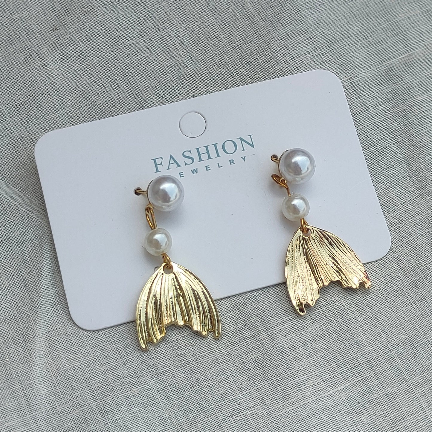 Mermaid Tail Pearl Earrings