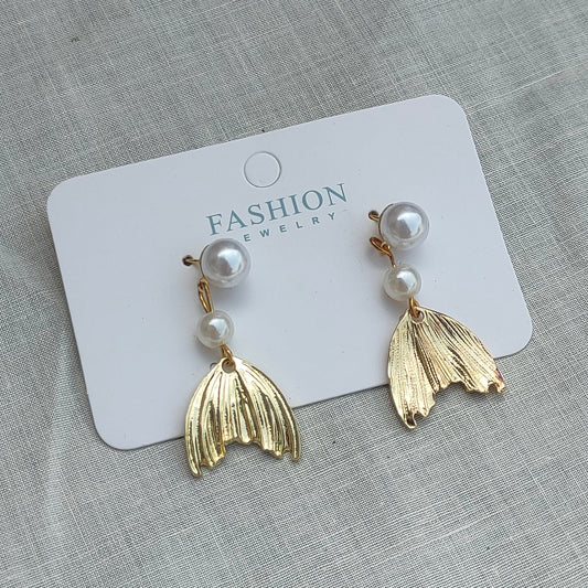 Mermaid Tail Pearl Earrings