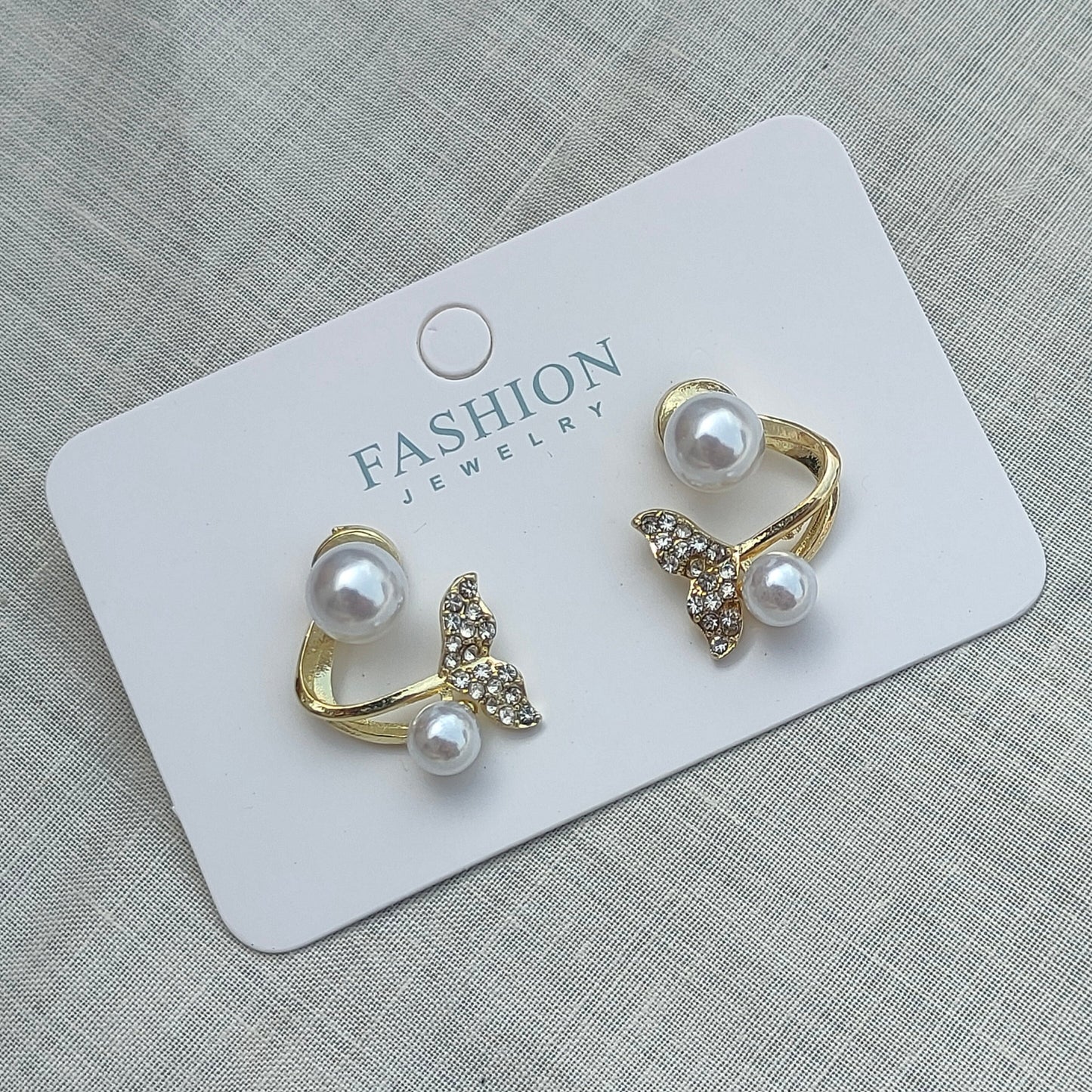 Mermaid Tail Pearl Stud Earrings