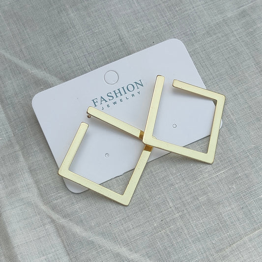 Square Dangle Hoop Earrings