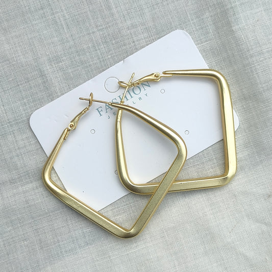 Gold Square Hoop Earrings
