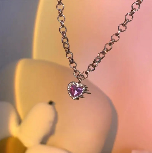 Purple Heart Necklace