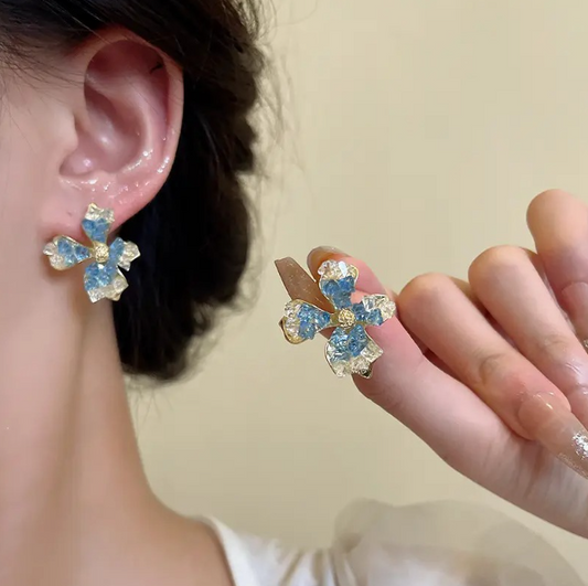 Crystal Flower Earrings