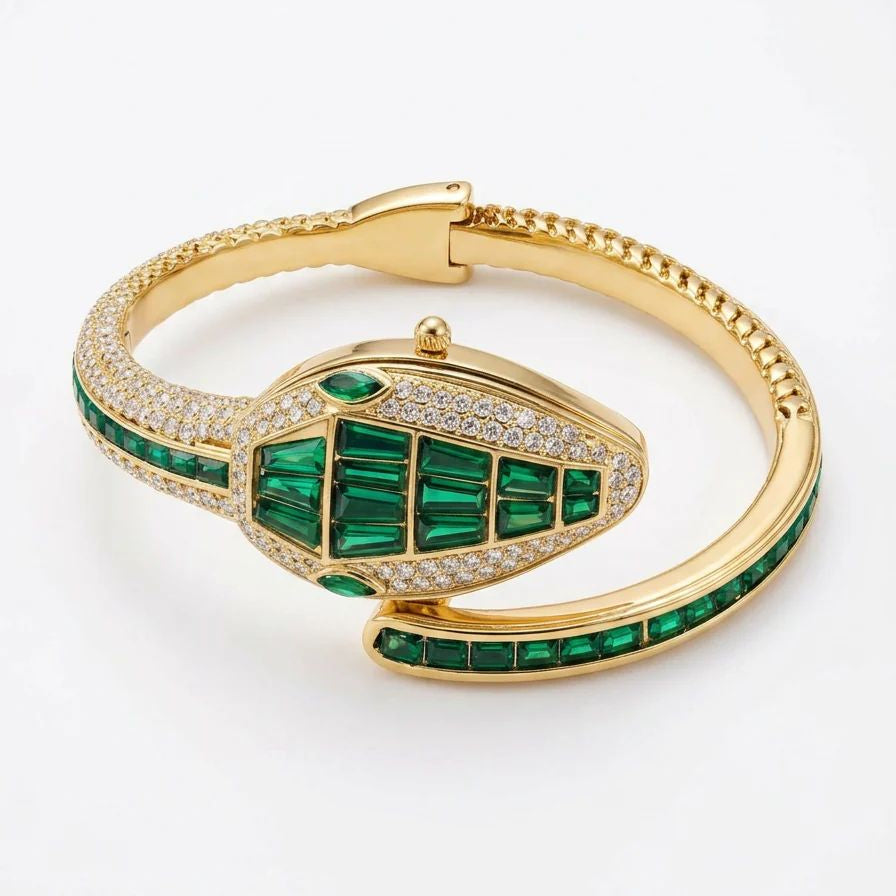 Green Snake Watch Bracelet